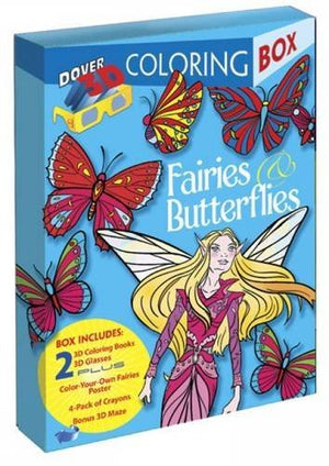 Fairies and Butterflies 3D Coloring Box (Dover Fun Kits),Used