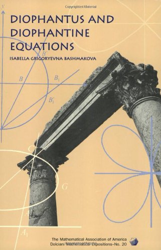 Diophantus and Diophantine Equations (Dolciani Mathematical Expositions),New