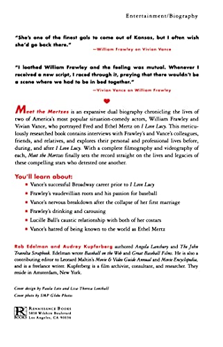 Meet the Mertzes: The Life Stories of I Love Lucy's Other Couple,Used