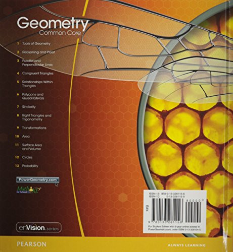 High School Math 2015 Common Core Geometry Student Edition Grades 9/10,Used