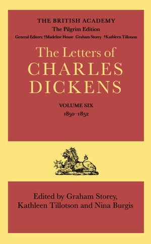 The Letters Of Charles Dickens: The Pilgrim Edition, Volume 18501852 (Dickens: Letters Pilgrim Edition),New