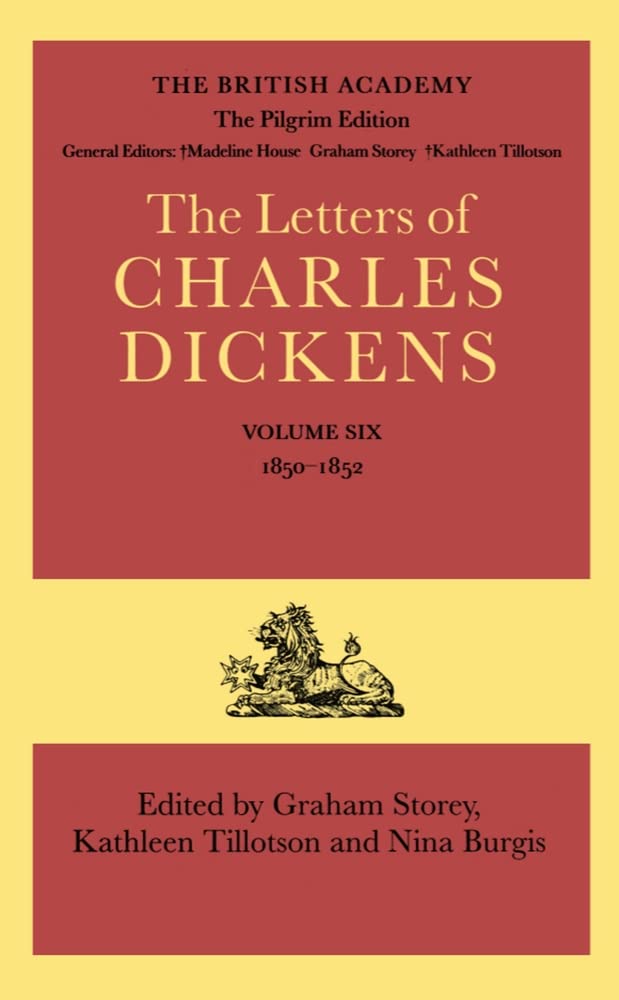 The Letters Of Charles Dickens: The Pilgrim Edition, Volume 18501852 (Dickens: Letters Pilgrim Edition),New