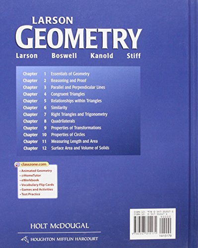 Holt McDougal Larson Geometry: Student Edition 2011,New