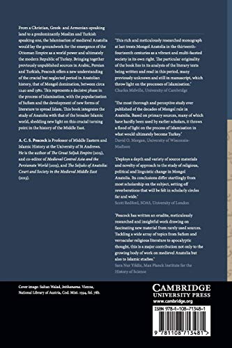 Islam, Literature and Society in Mongol Anatolia (Cambridge Studies in Islamic Civilization),Used