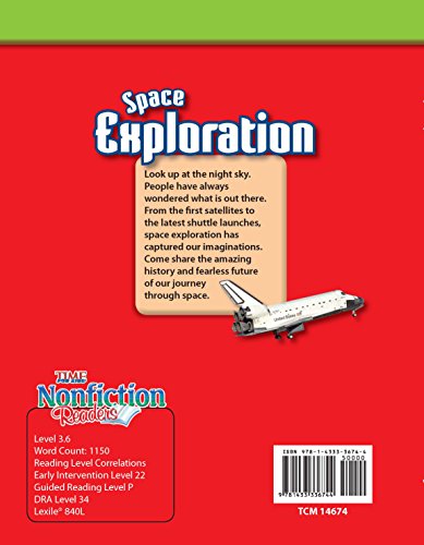 Teacher Created Materials  TIME For Kids Informational Text: Space Exploration  Grade 3  Guided Reading Level P,Used