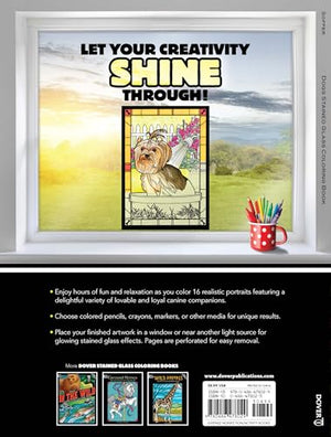 Dogs Stained Glass Coloring Book (Dover Animal Coloring Books)