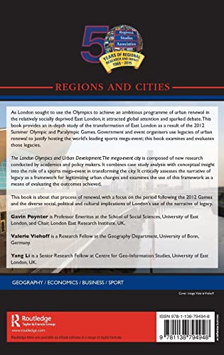 The London Olympics and Urban Development (Regions and Cities),Used