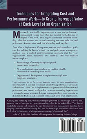 From Cost to Performance Management: A Blueprint for Organizational Development,Used