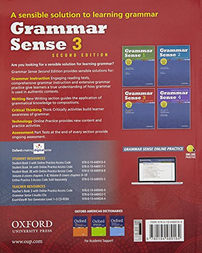 Grammar Sense 3 Student Book With Online Practice Access Code Card,New
