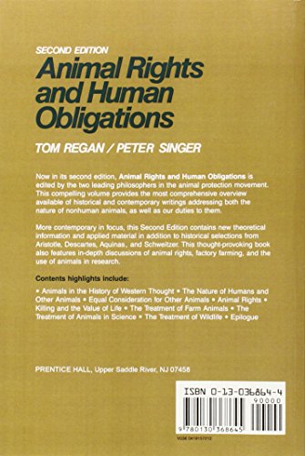 Animal Rights and Human Obligations,Used