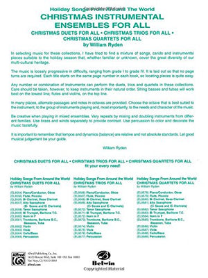 Christmas Quartets for All: Bb Clarinet, Bass Clarinet (Holiday Songs from Around the World) (For All Series),Used