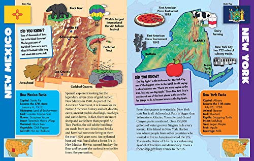 America's 50 States: Maps, Flags, Dates, and Fun Facts!,Used