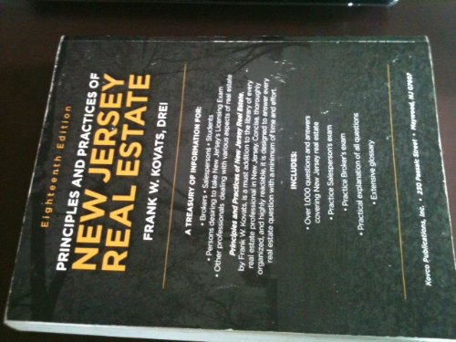 Principles And Practices Of New Jersey Real Estate,Used