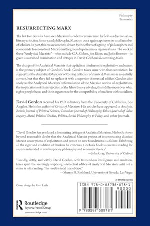 Resurrecting Marx: Analytical Marxists on Exploitation, Freedom and Justice (History of Ideas Series),Used