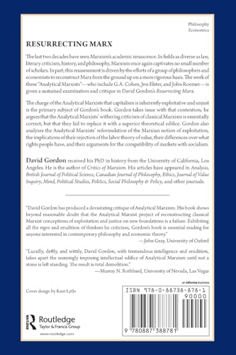 Resurrecting Marx: Analytical Marxists on Exploitation, Freedom and Justice (History of Ideas Series),Used