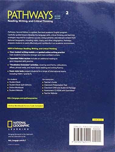 Bundle: Pathways: Reading, Writing, and Critical Thinking 2, 2nd Student Edition + Online Workbook (1year access),Used