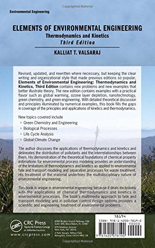 Elements of Environmental Engineering: Thermodynamics and Kinetics, Third Edition,Used