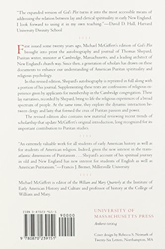 God's Plot: Puritan Spirituality in Thomas Shepard's Cambridge (Commonwealth Studies),Used