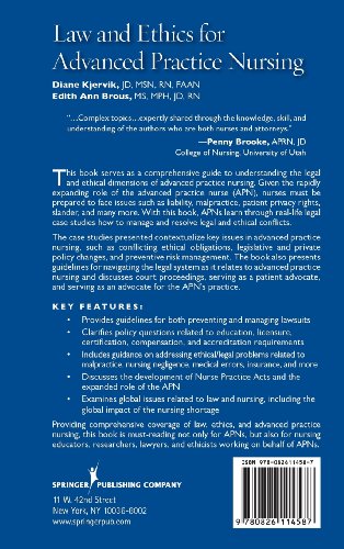 Law and Ethics in Advanced Practice Nursing,Used