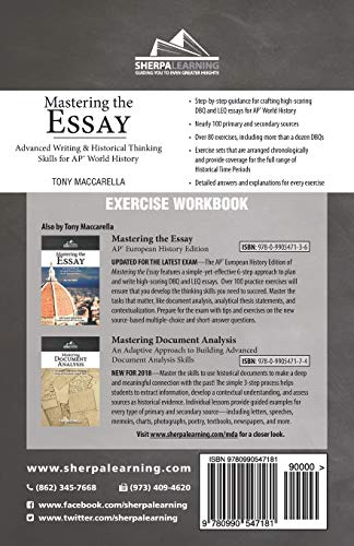 Mastering the Essay: AP* World History Edition (Exercise Workbook),Used