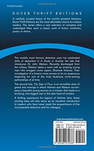 A Study in Scarlet and The Sign of Four (Dover Thrift Editions: Classic Novels),Used