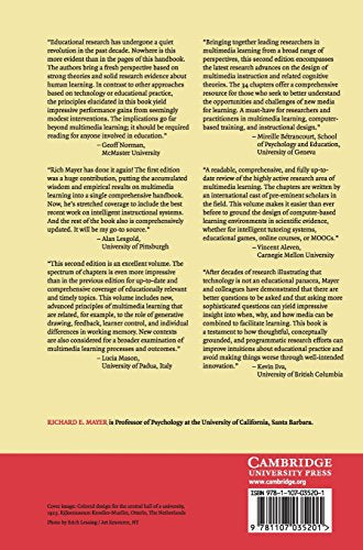 The Cambridge Handbook of Multimedia Learning (Cambridge Handbooks in Psychology),Used