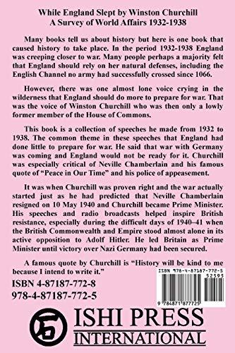 While England Slept by Winston Churchill,Used