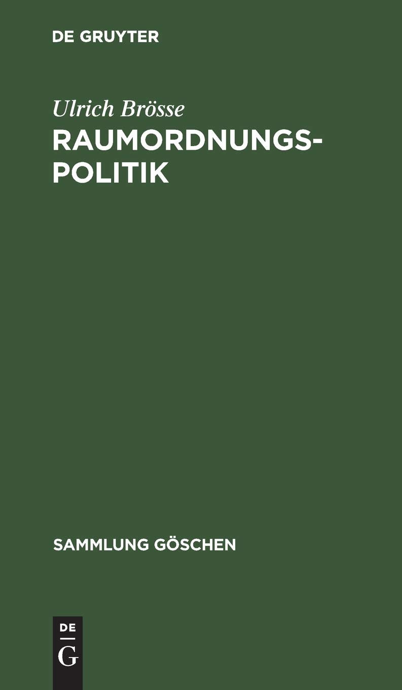 Raumordnungspolitik (Sammlung Gschen, 9006) (German Edition),Used