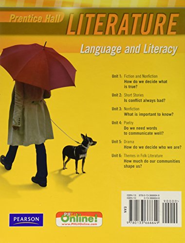 Prentice Hall Literature: Language and Literacy, Grade 6,Used