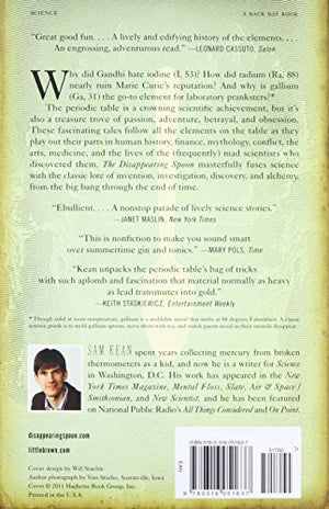 The Disappearing Spoon: And Other True Tales Of Madness, Love, And The History Of The World From The Periodic Table Of The Eleme,New