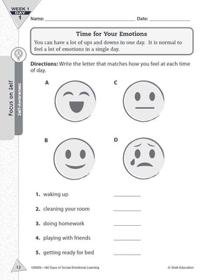 180 Days: SocialEmotional Learning for 3rd Grade Practice Workbook for Classroom and Home, Cool and Fun Practice Created by Tea,Used