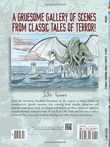 Great Scenes from Horror Stories (Dover Classic Stories Coloring Book),Used