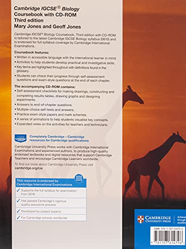 Cambridge Igcse Biology Coursebook With Cdrom (Cambridge International Igcse)