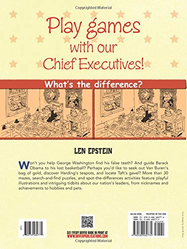 Presidents Facts and Fun Activity Book (Dover Children's Activity Books),Used