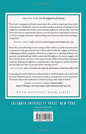 On The Judgment Of History (Ruth Benedict Book Series),New