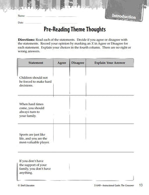 The Crossover: An Instructional Guide for Literature  Novel Study Guide for 4th8th Grade Literature with Close Reading and Wri,Used