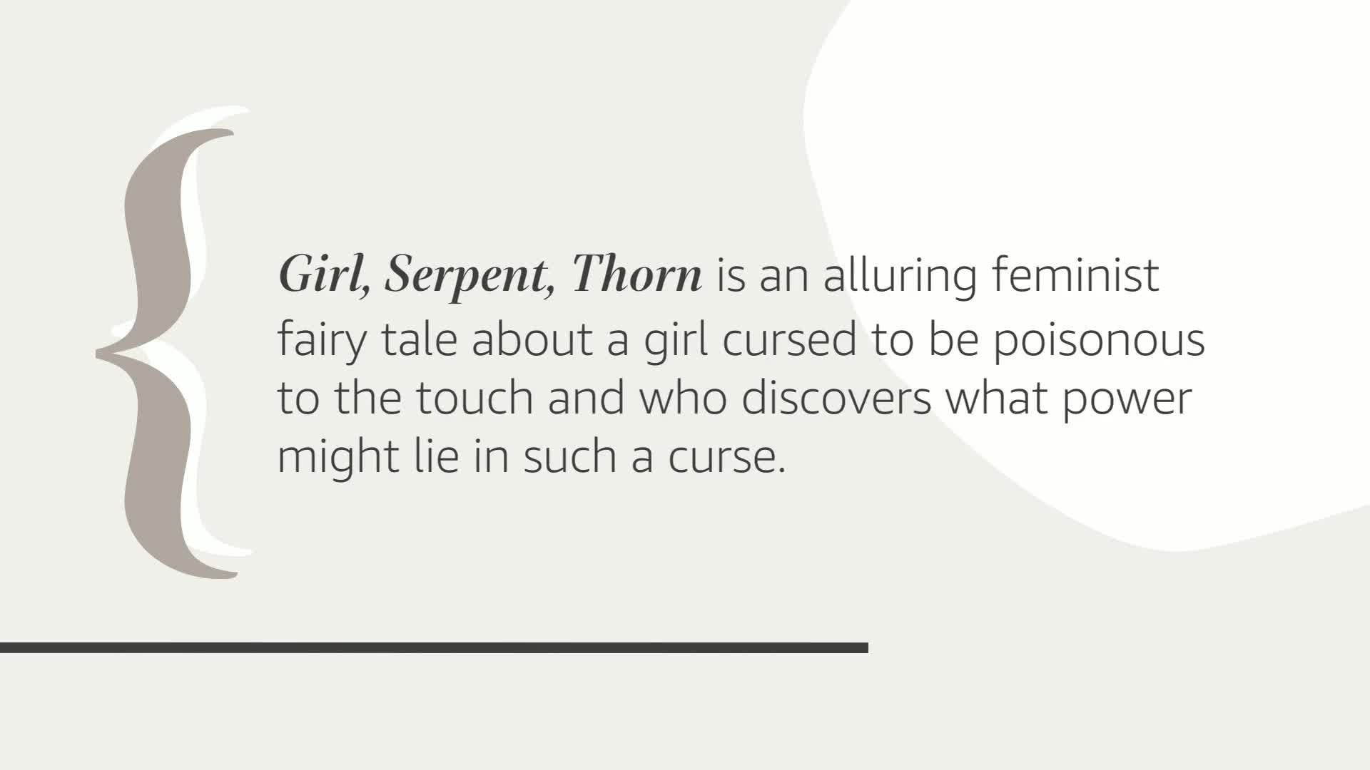 Girl, Serpent, Thorn,Used