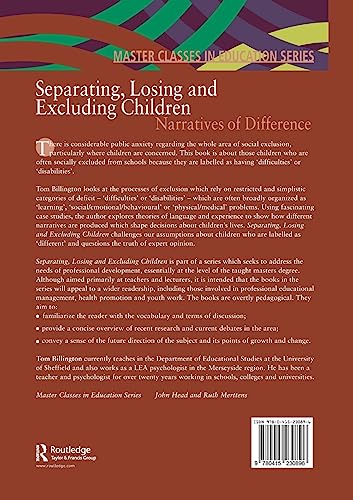 Separating, Losing Excluding Children (Master Classes in Education),Used