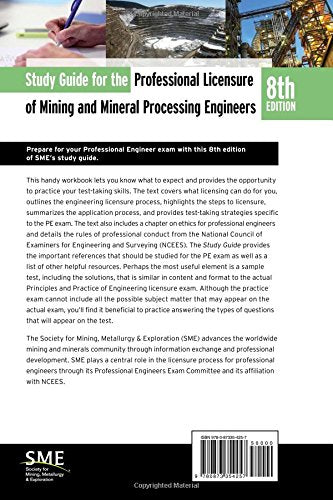 Study Guide for the Professional Licensure of Mining and Mineral Processing Engineers, 8th Edition,Used