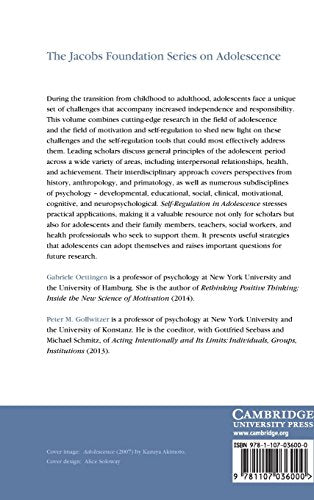 SelfRegulation in Adolescence (The Jacobs Foundation Series on Adolescence),Used