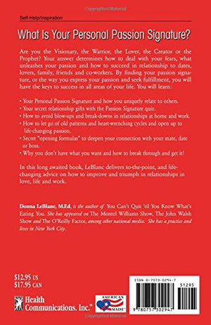 The Passion Principle: Discover Your Personal Passion Signature And the Secrets to Deeper Relationships,Used
