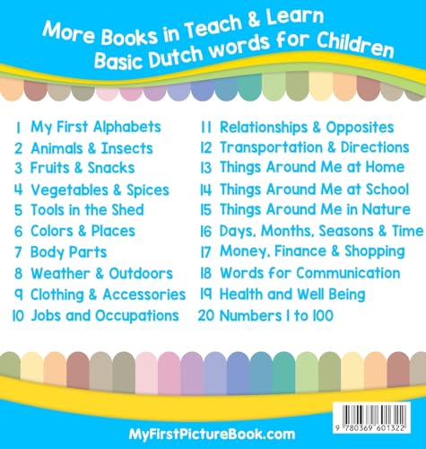 My First Dutch Alphabets Picture Book with English Translations: Bilingual Early Learning & Easy Teaching Dutch Books for Kids (,Used