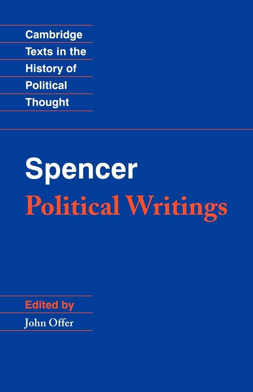 Spencer: Political Writings (Cambridge Texts in the History of Political Thought),New