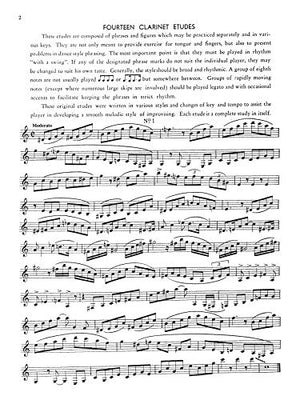 Artie Shaw's Jazz Technic, Bk 2: Fourteen Clarinet Etudes,Used