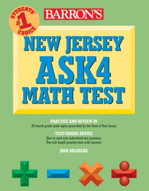 Barron's New Jersey Ask4 Math Test,Used