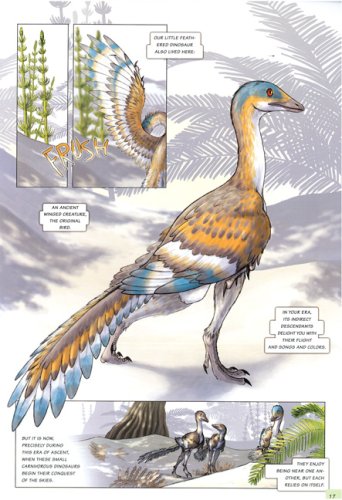 A Jurassic Mystery: Archaeopteryx Pull out Timline of the Dinosaurs World Poster included,Used