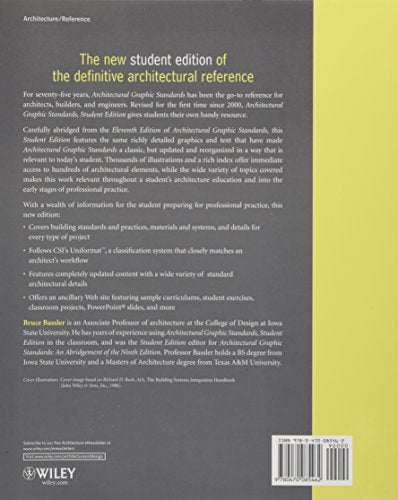 Architectural Graphic Standards: Student Edition,Used
