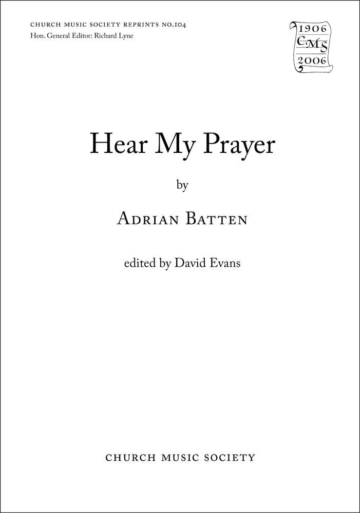 Hear my prayer (Church Music Society publications),Used