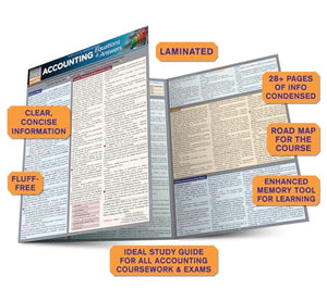 Accounting Equations & Answers QuickStudy Laminated Reference Guide,New