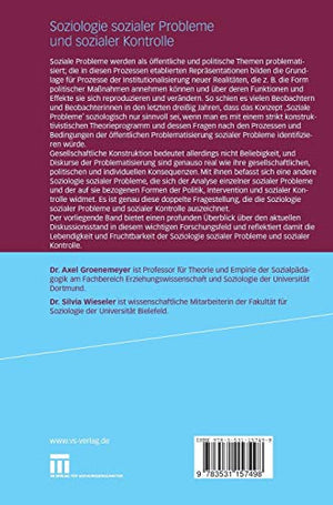 Soziologie sozialer Probleme und sozialer Kontrolle: Realitten, Reprsentationen und Politik (German Edition),Used